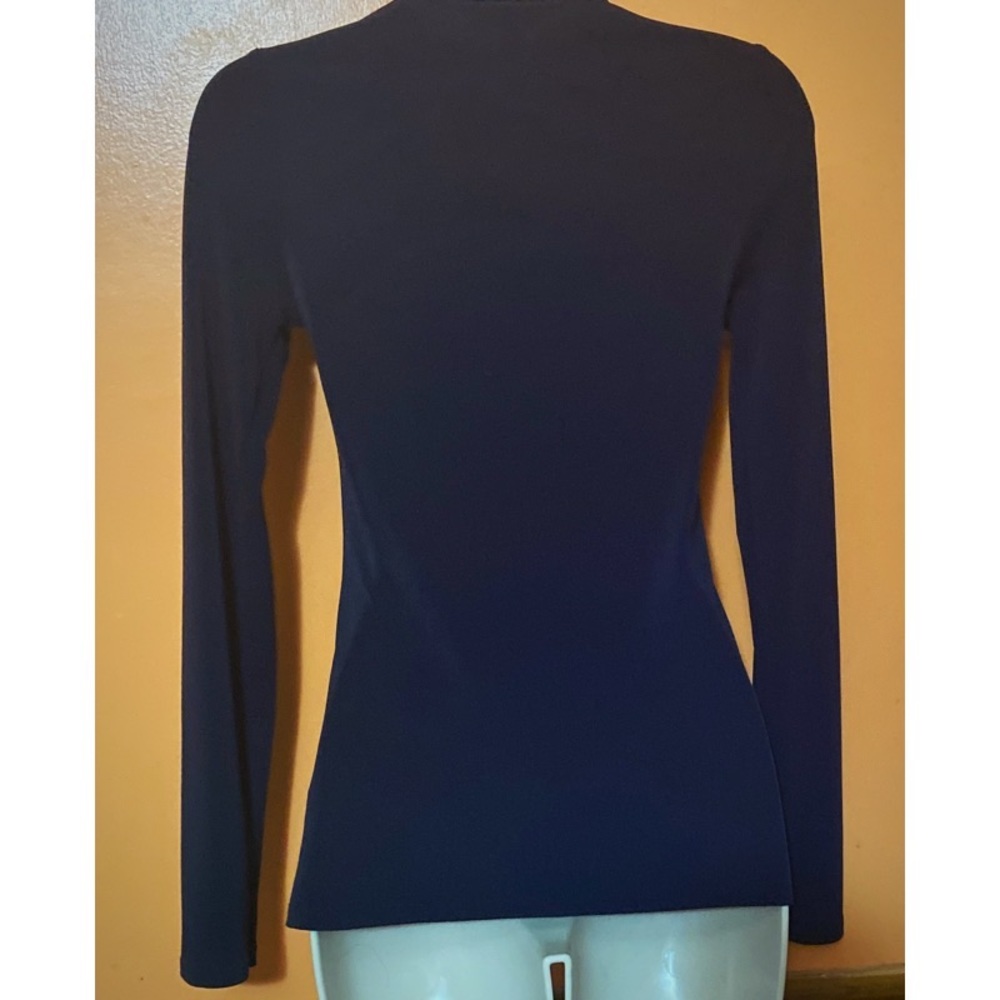 Final Price Navy Lace Up Top - Picture 5 of 6